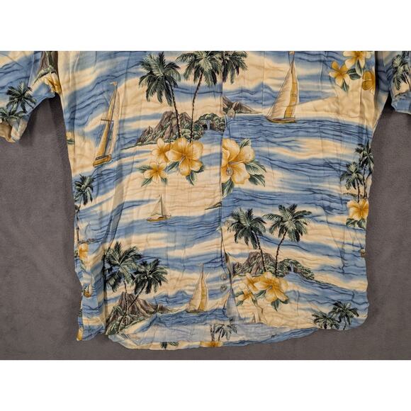 Campia Moda Men's Hawaiian Tropical Rayon Short Sleeve Shirt Button Up Size Med - Picture 3 of 9